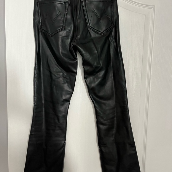 Mother the insider cropped faux leather bootcut pants - Picture 4 of 5
